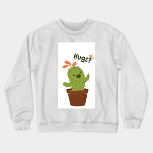Cactus man gift art design Crewneck Sweatshirt